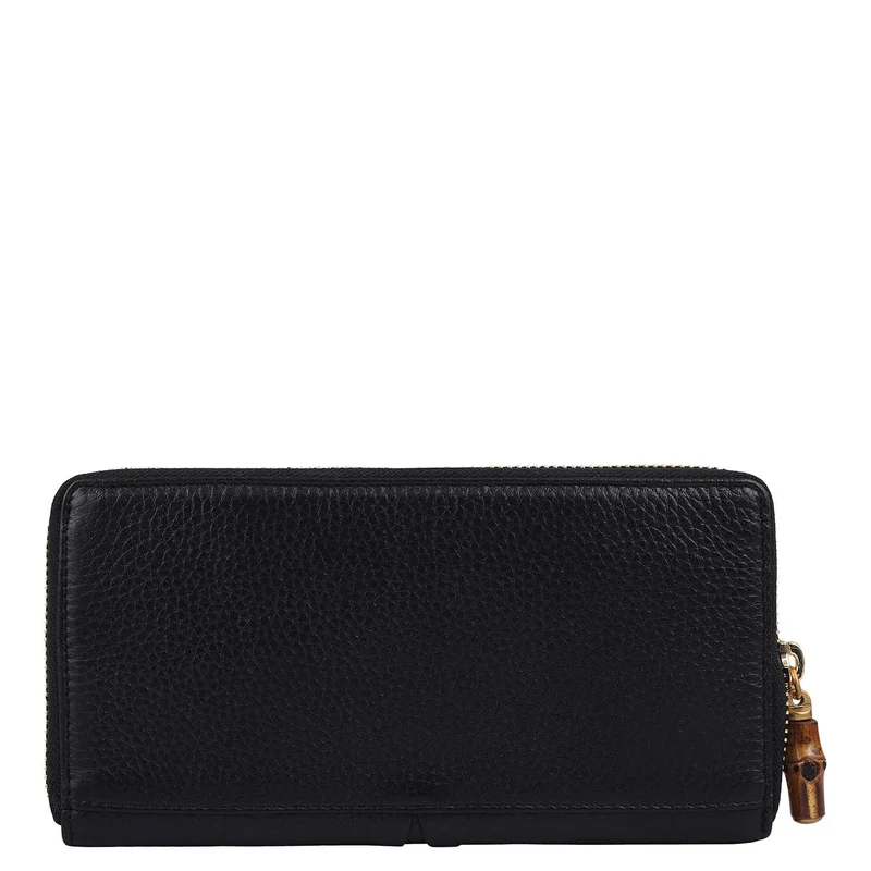 Da Milano Black Wax Leather Ladies Wallet - Black for Women | Best Price UAE